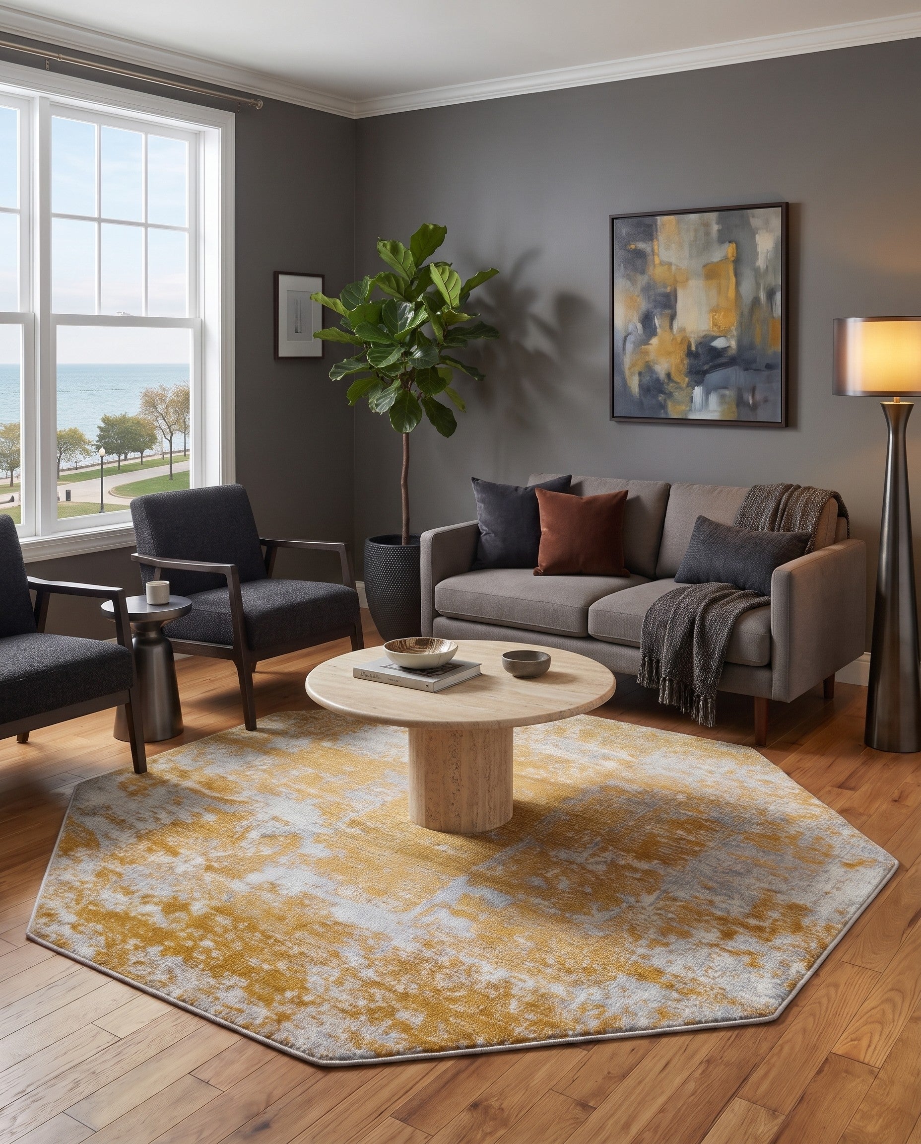 5' 3 x 5' 3 Finsbury Octagon Rug