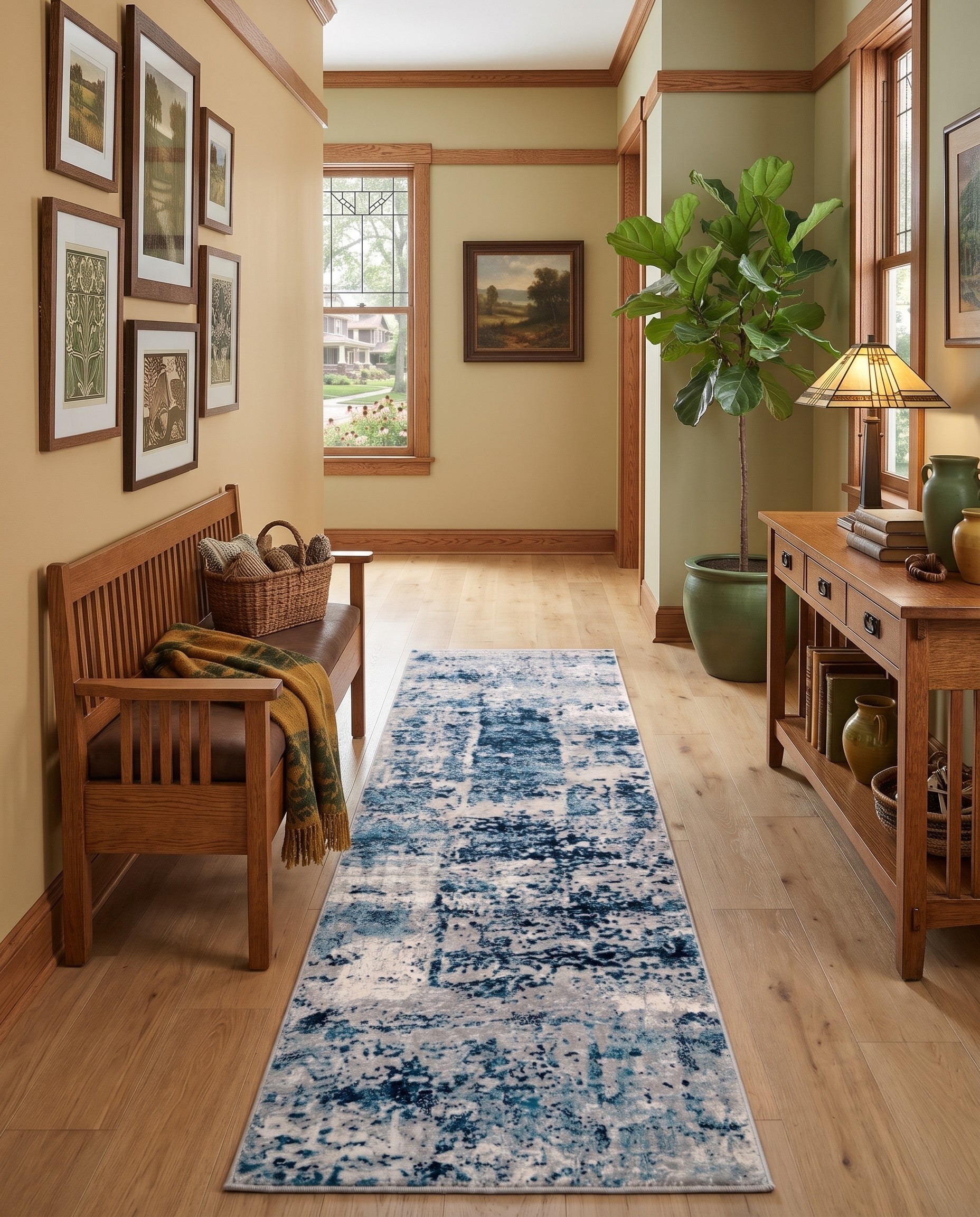 Blue Finsbury Runner Rug