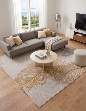 Yellow and Gray Finsbury Square Rug