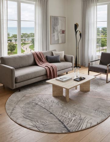 Gray Finsbury Oval Rug
