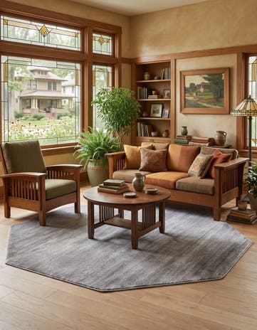 Gray Finsbury Octagon Rug