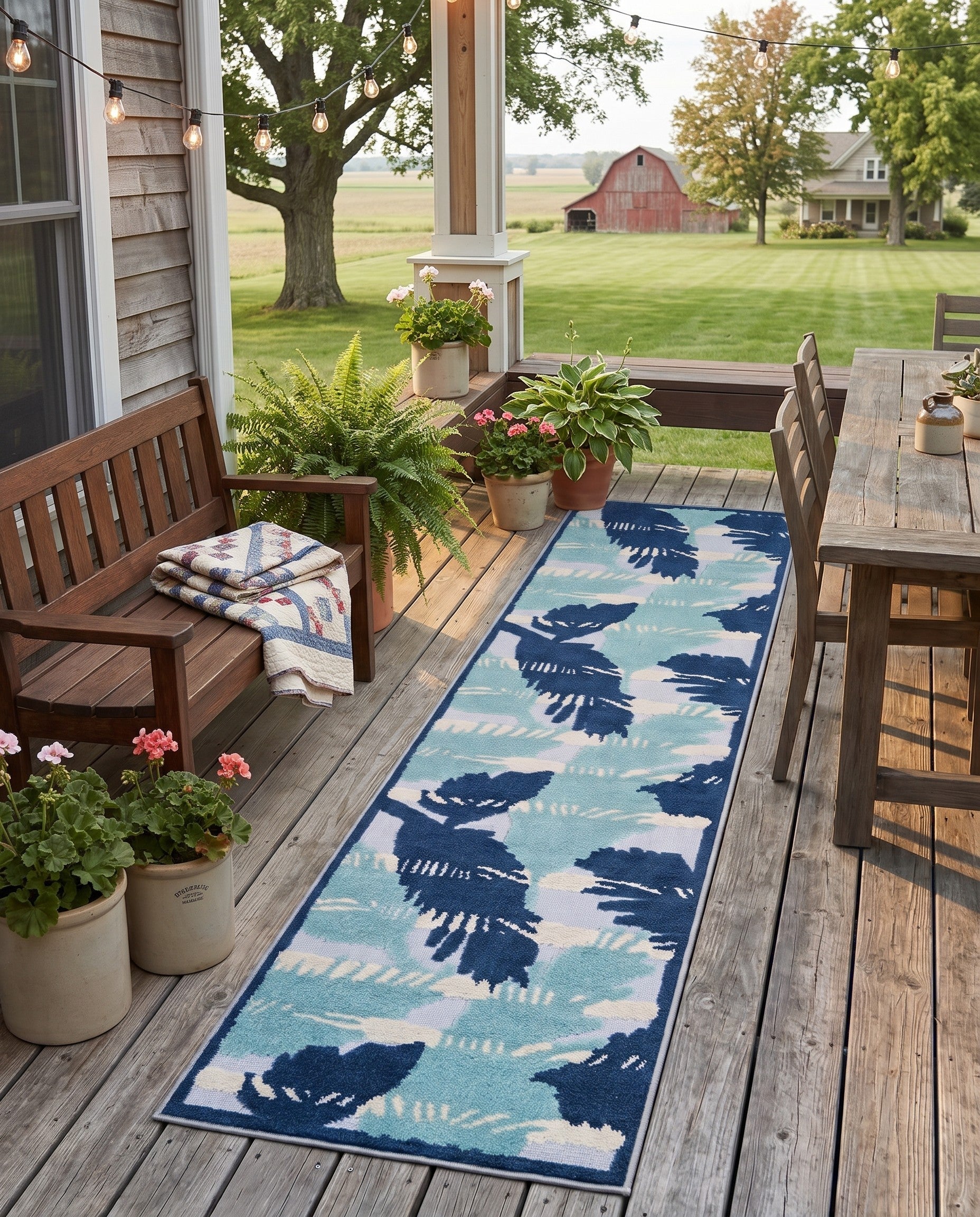 2' x 10' Easy-Clean Aruba Indoor / Outdoor Runner Rug