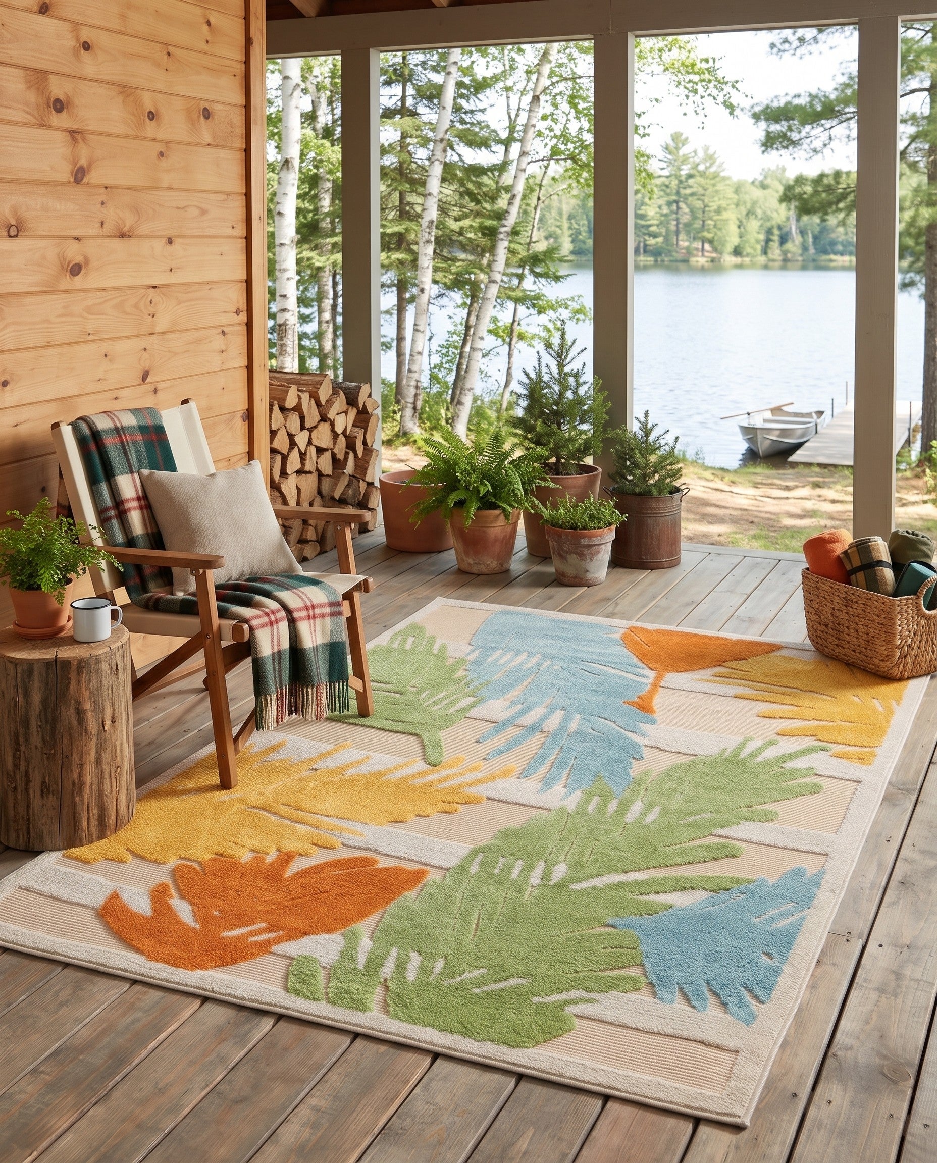 Beige Easy-Clean Aruba Indoor / Outdoor Rug