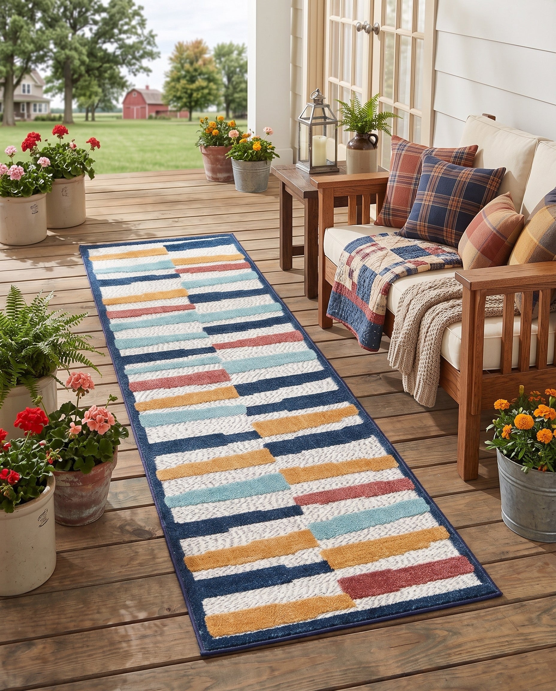 2' x 8' Easy-Clean Belize Indoor / Outdoor Runner Rug