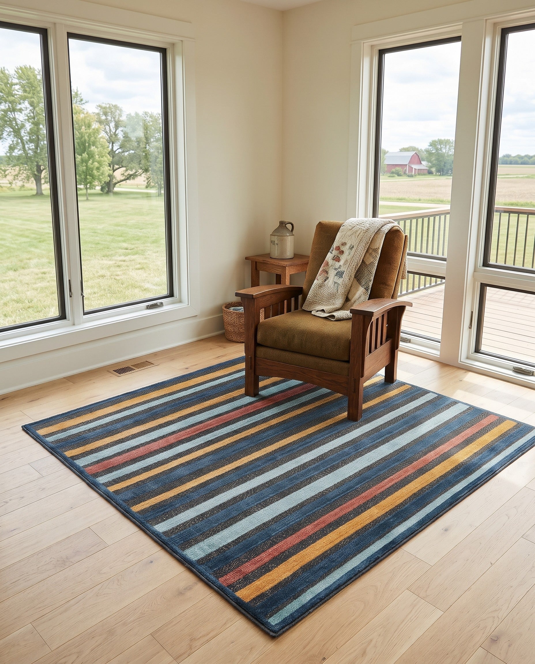 Charcoal Gray Easy-Clean Belize Indoor / Outdoor Square Rug