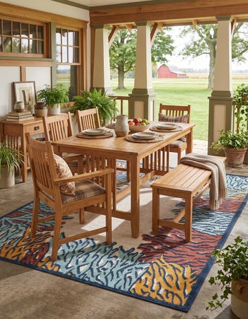 5' 3 x 8' Easy-Clean Belize Indoor / Outdoor Rug