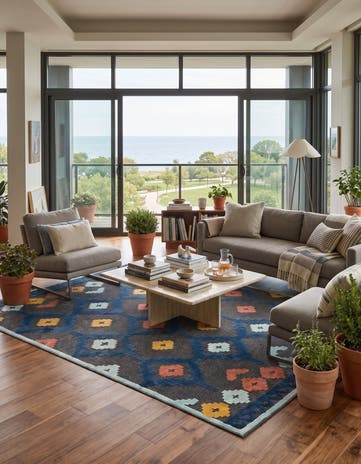 Charcoal Gray Easy-Clean Belize Indoor / Outdoor Rug