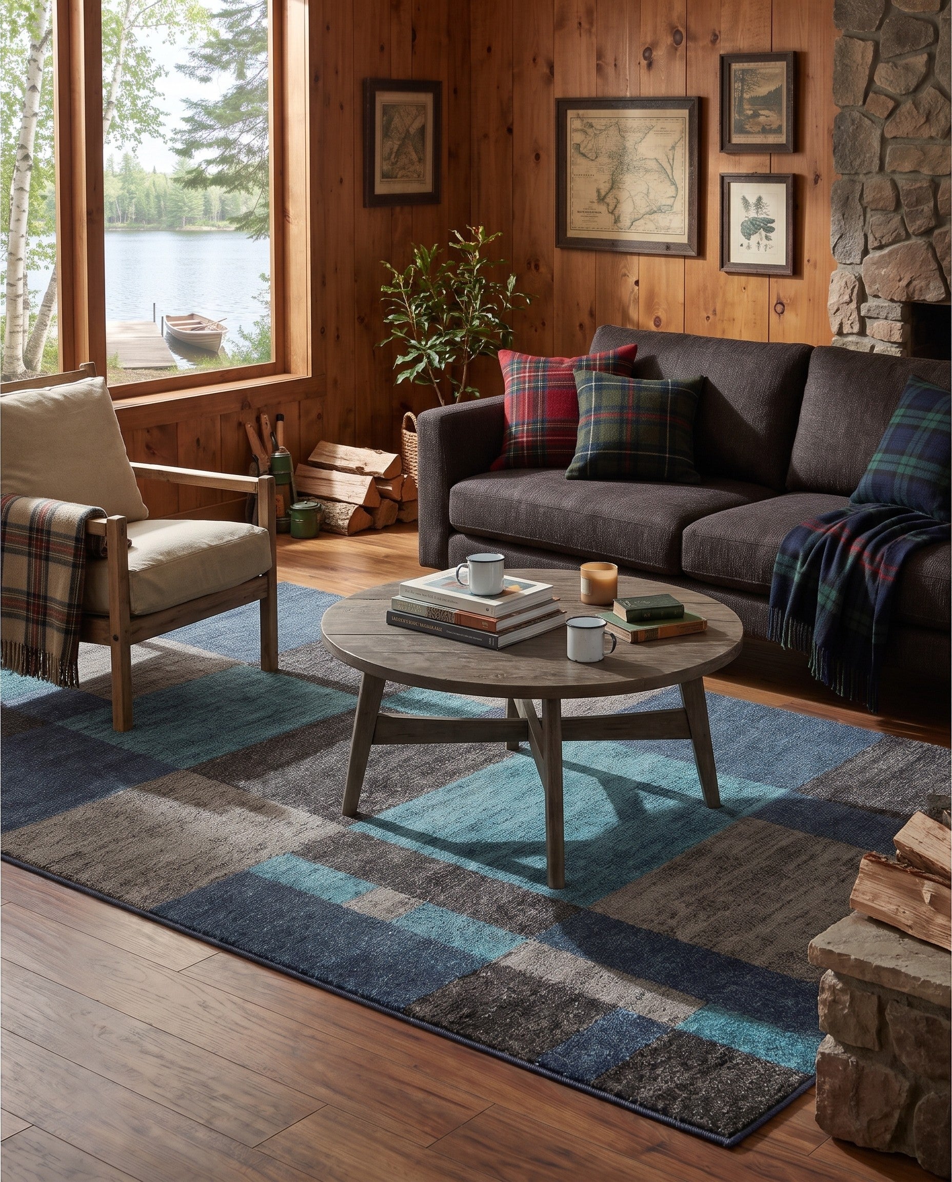Blue Gray Equinox Rug
