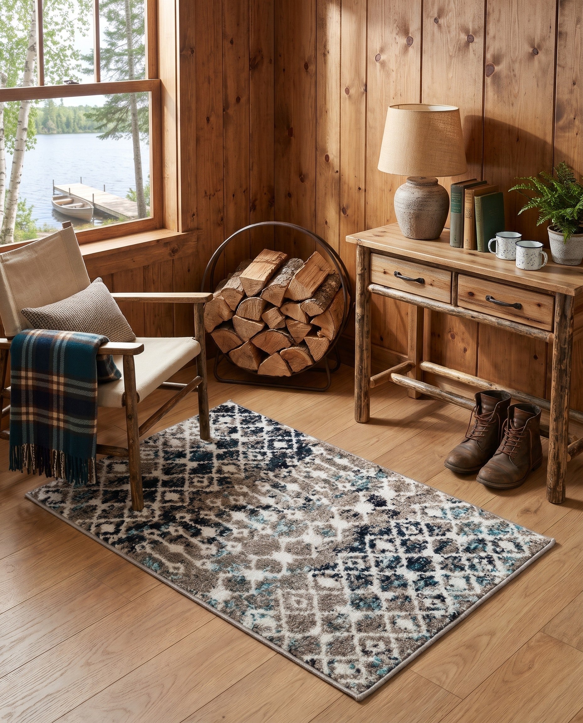 2' x 3' Moroccan Trellis Rug
