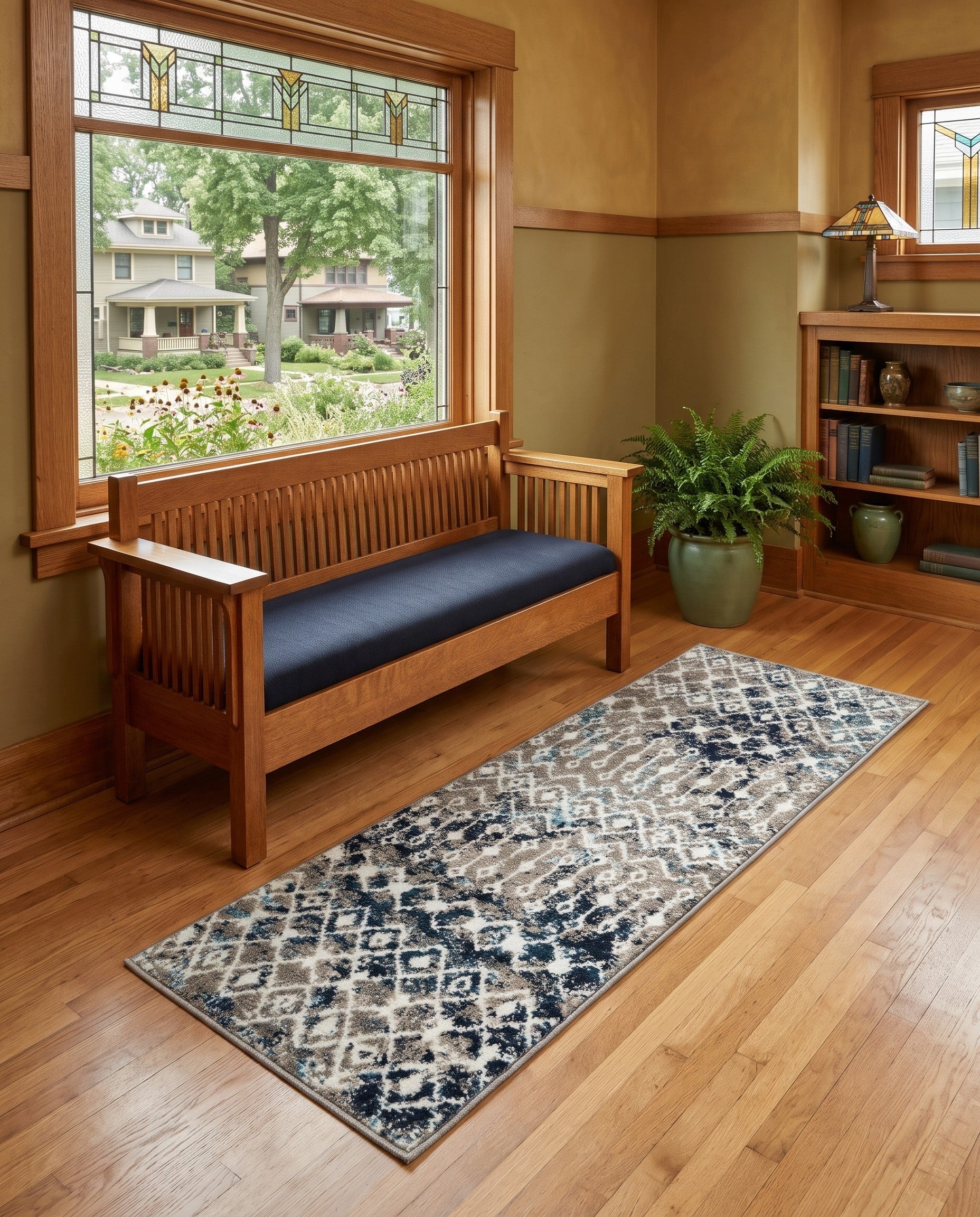 2' x 5' Moroccan Trellis Runner Rug