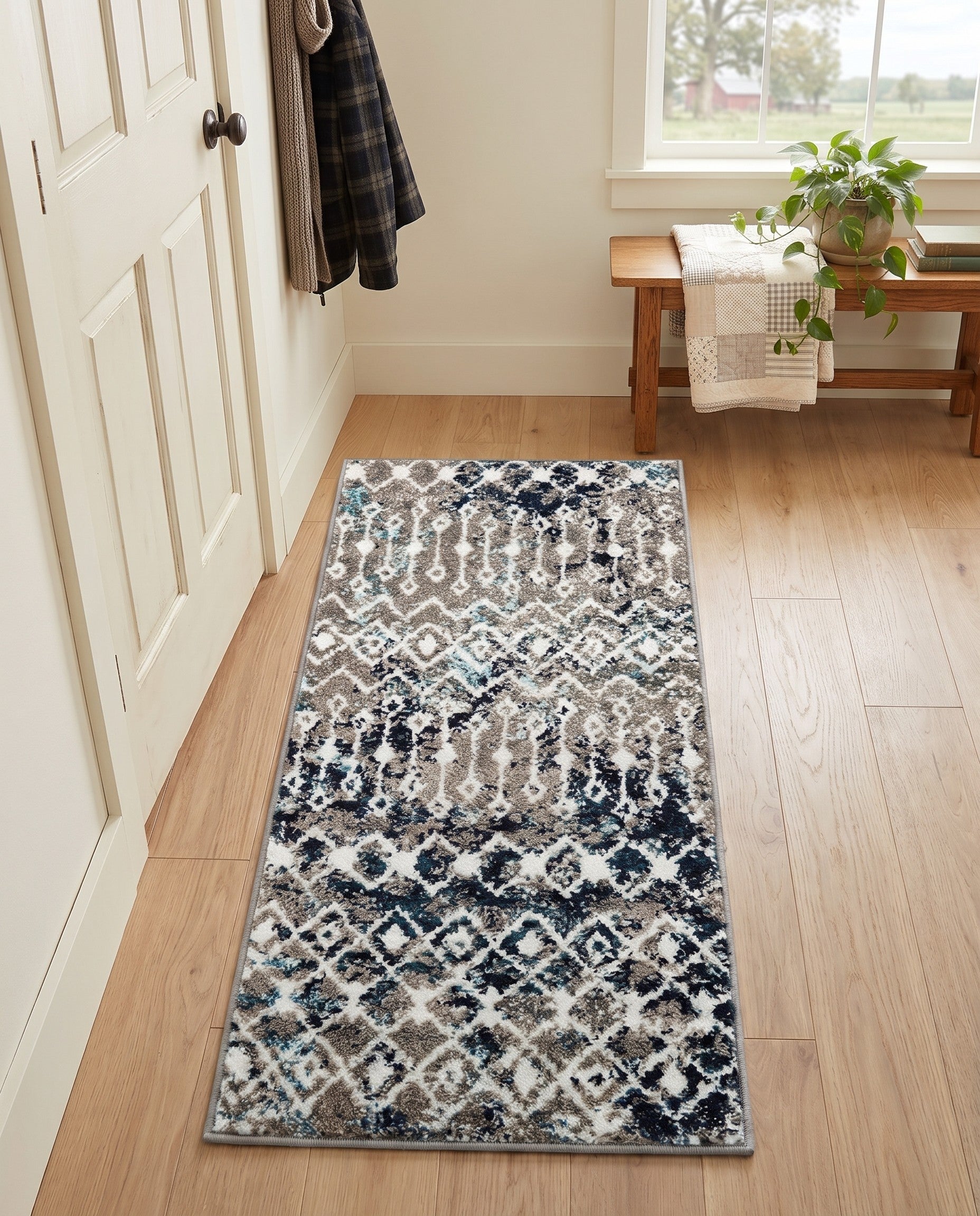 2' x 5' Moroccan Trellis Runner Rug