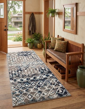 2' x 5' Moroccan Trellis Runner Rug