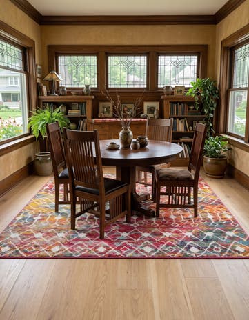 6' x 6' Moroccan Trellis Square Rug
