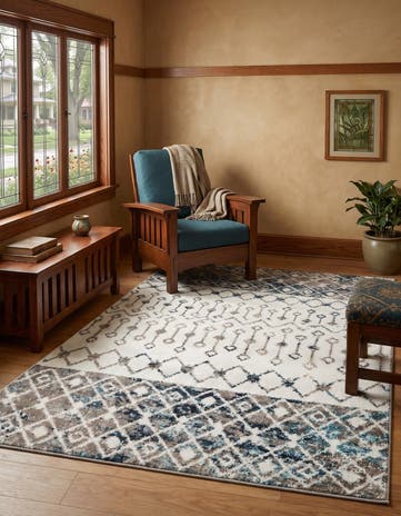 4' x 6' Moroccan Trellis Rug