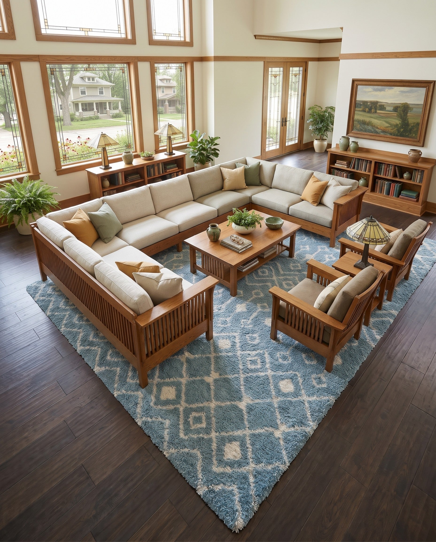 10' x 14' Moroccan Trellis Shag Rug
