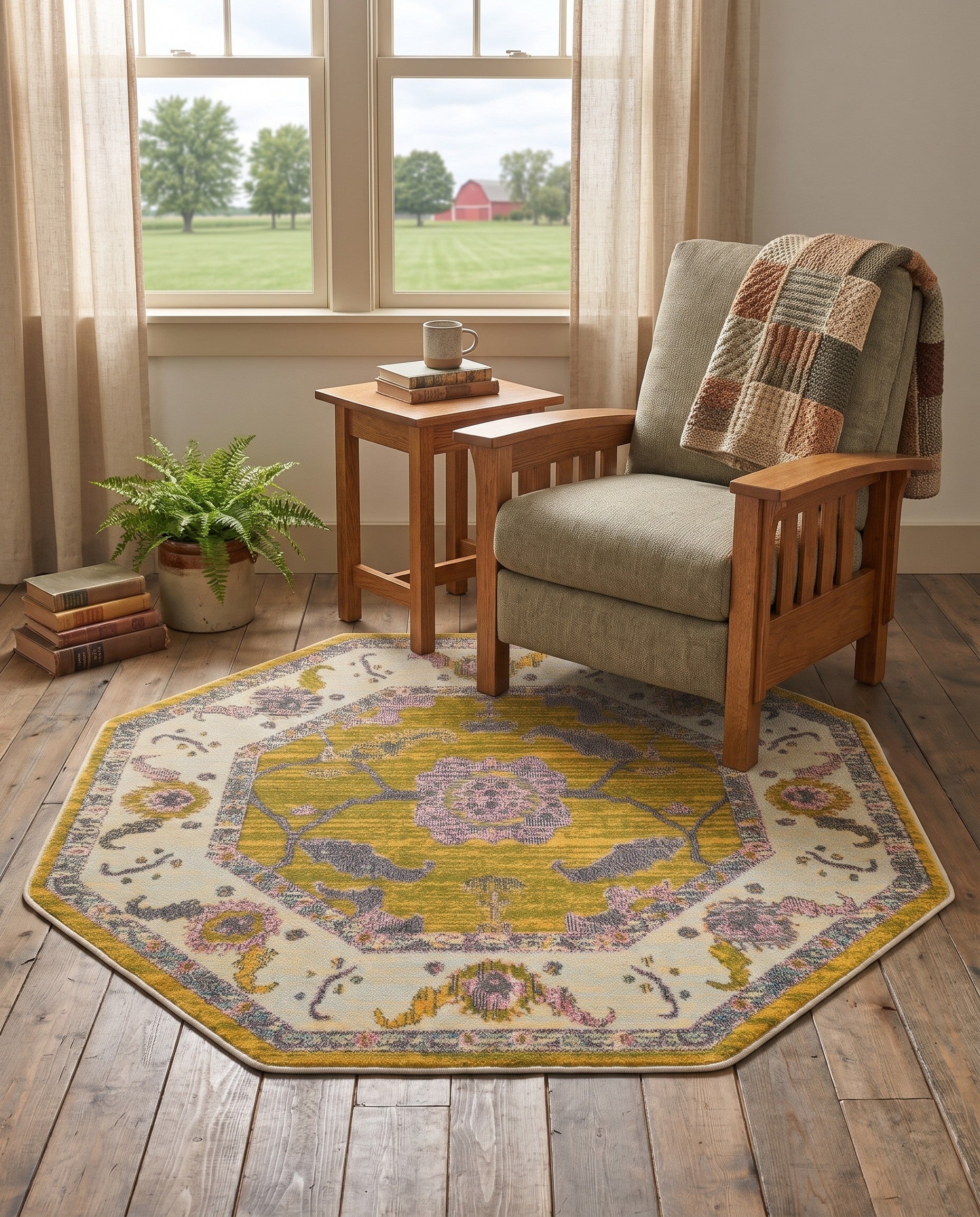 Green Paragon Appleton Octagon Rug