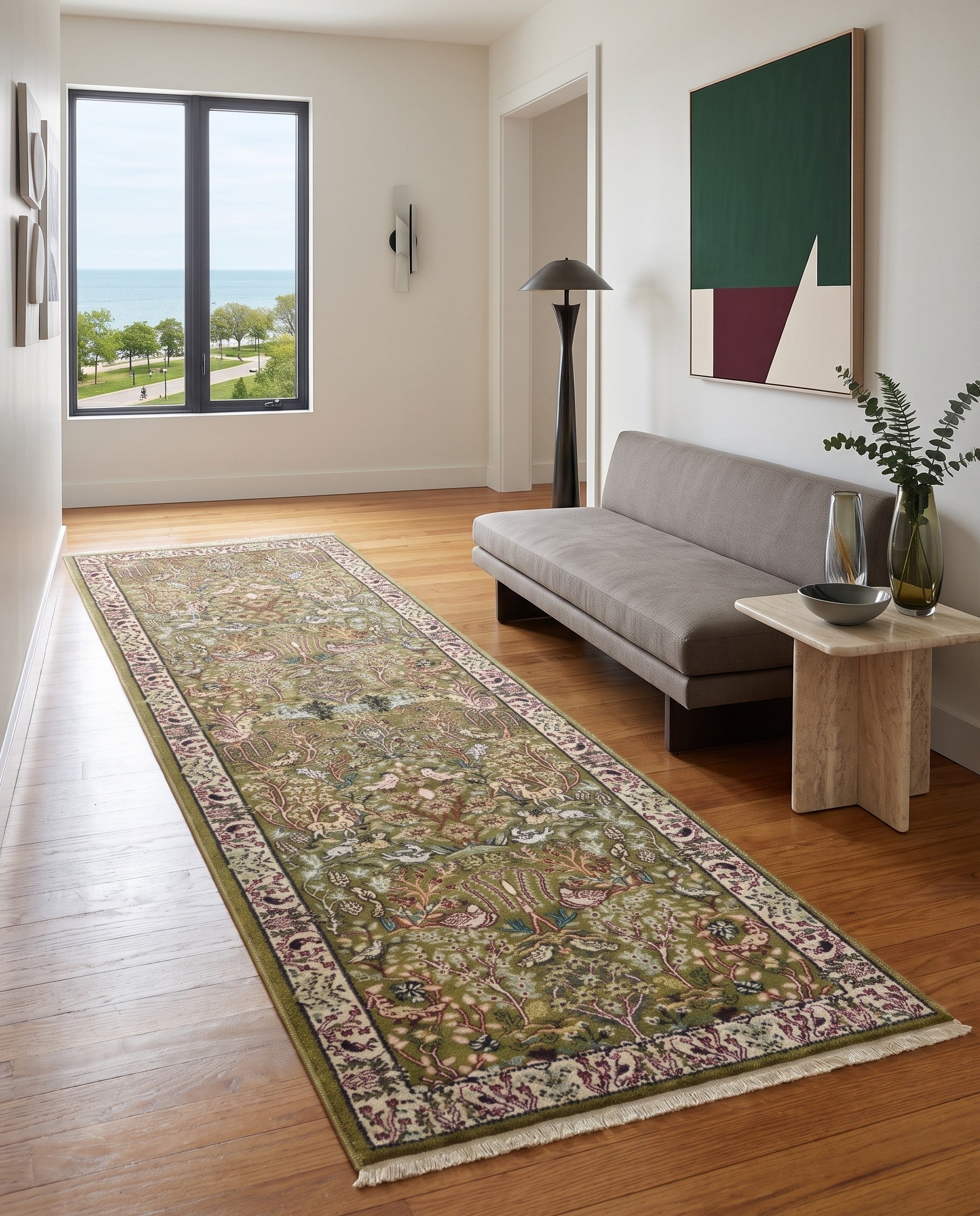 2' 7 x 9' Nain Design Runner Rug