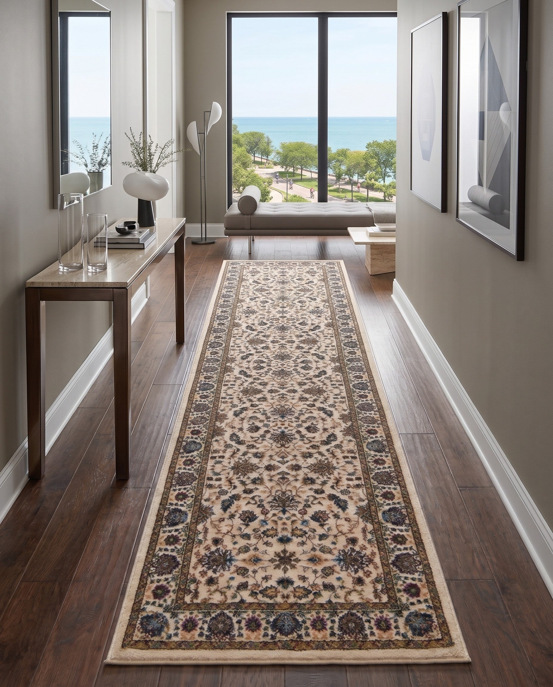 Ivory Medina Runner Rug