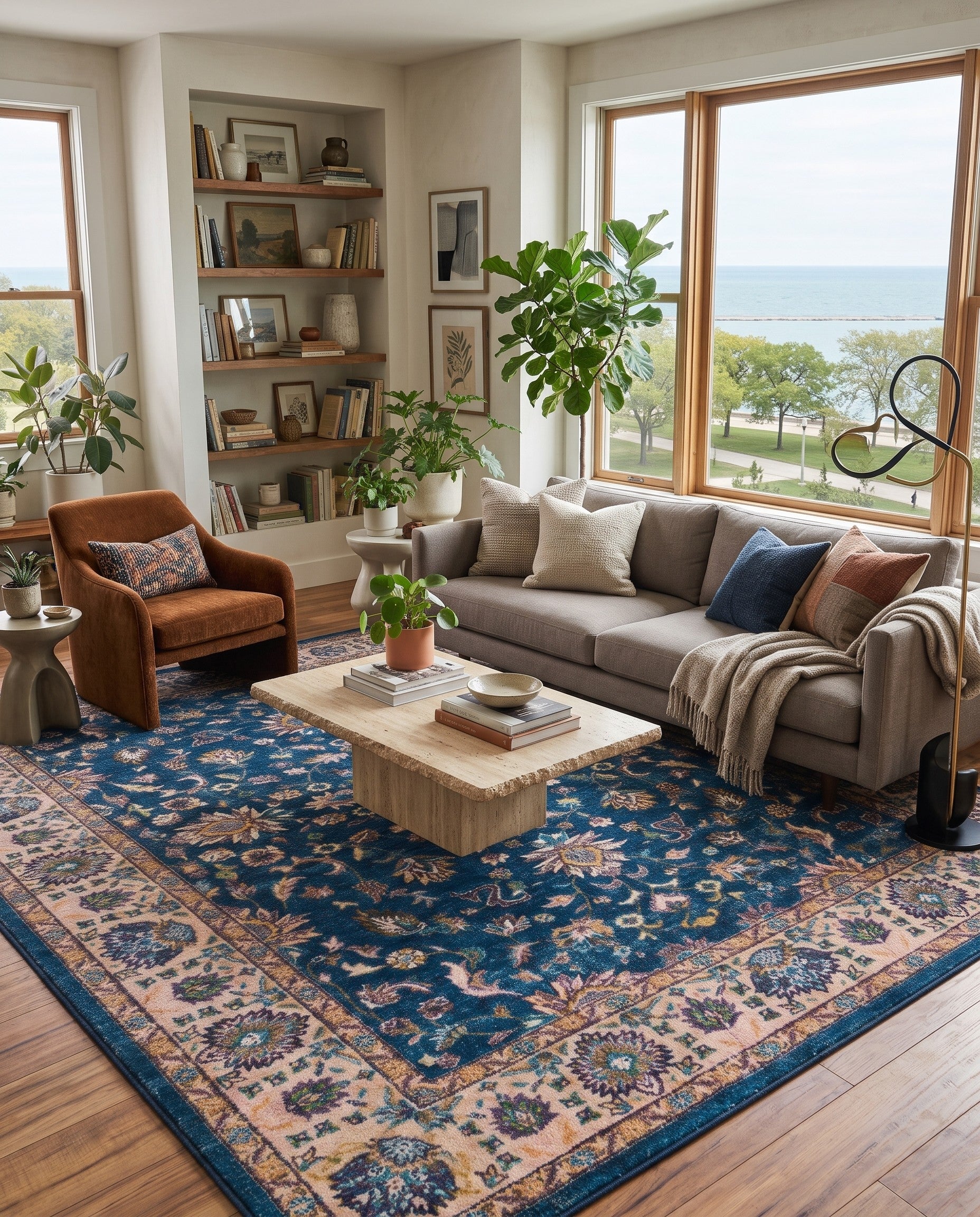 Egyptian Blue Medina Rug