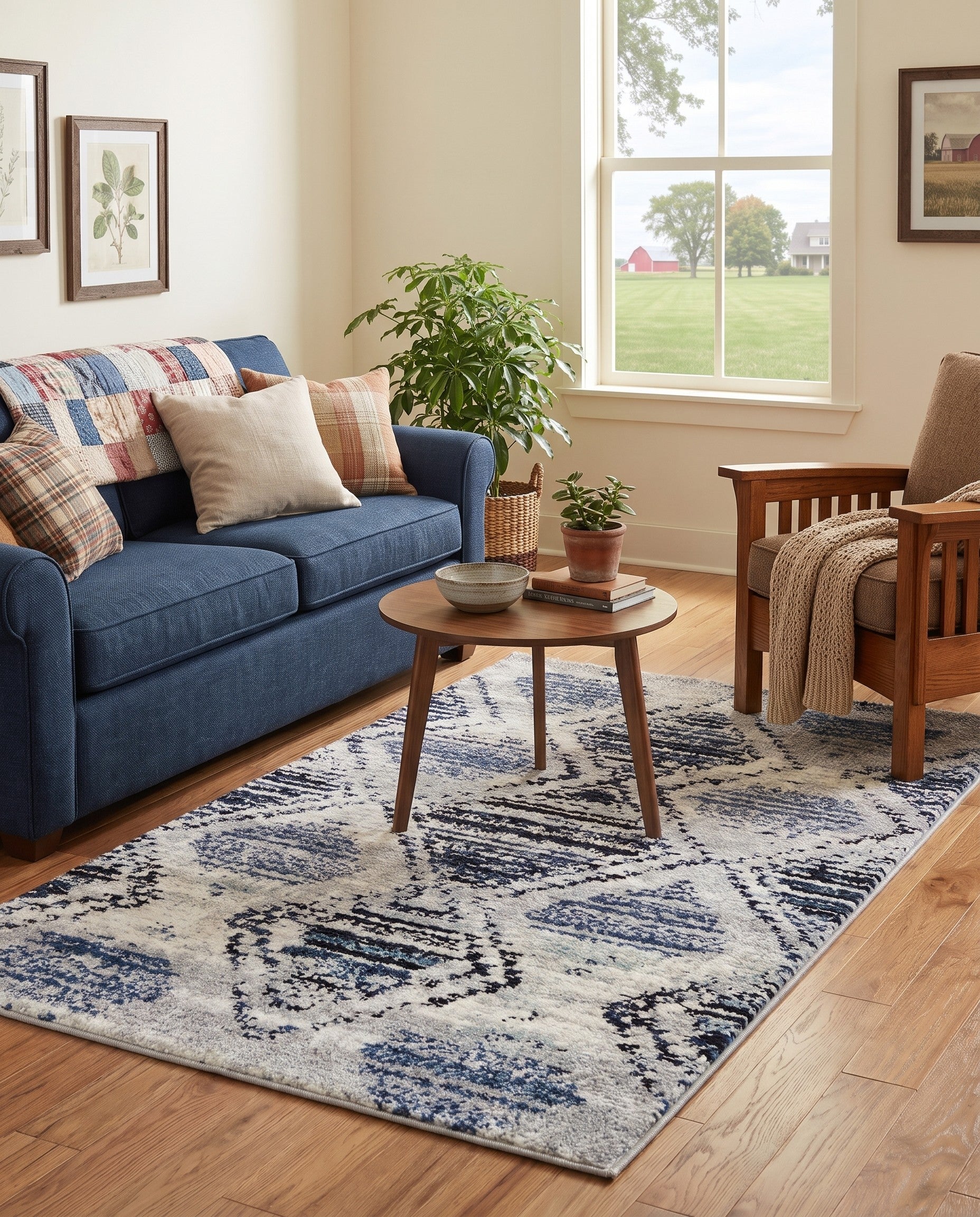Blue Gray Tagine Rug