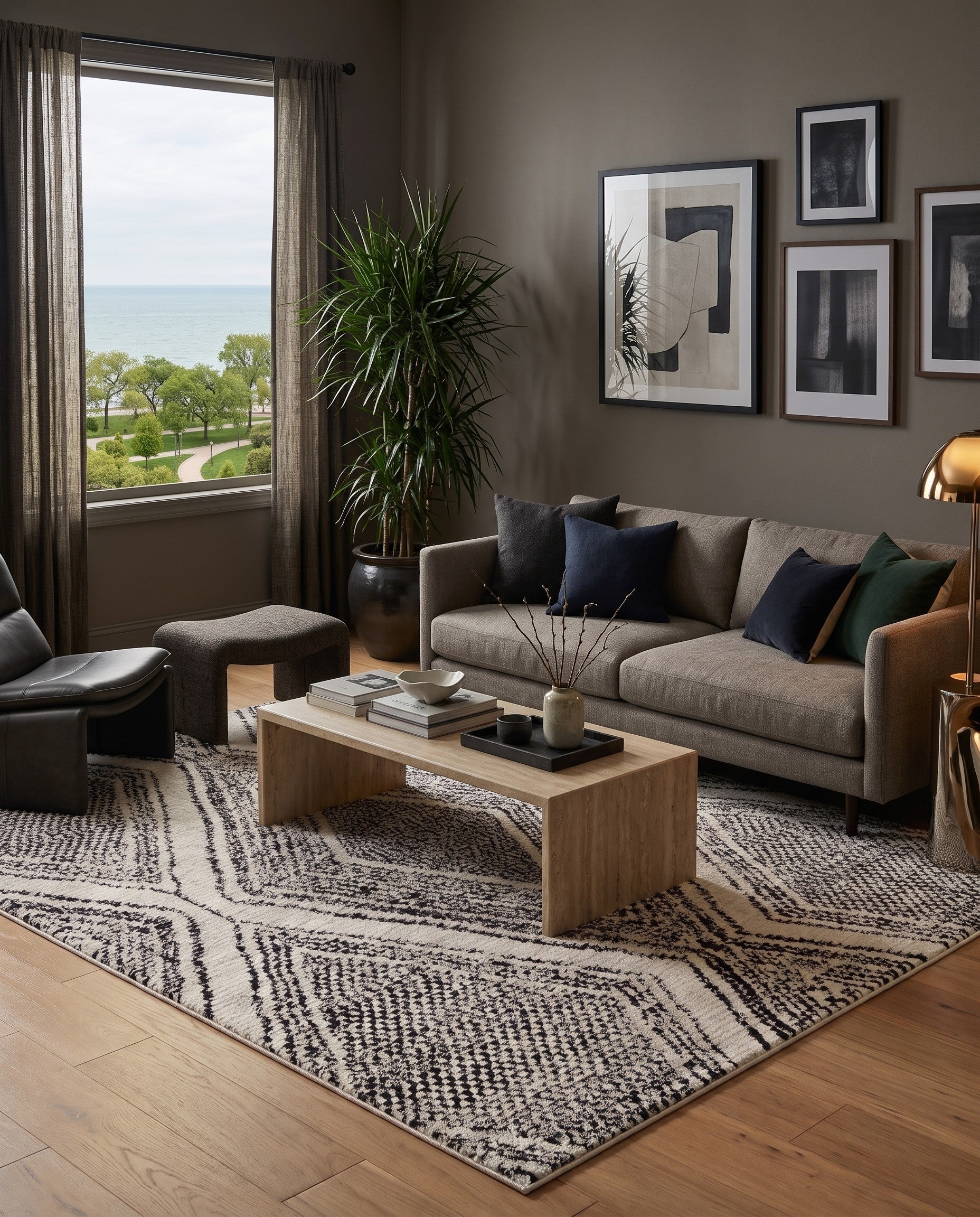 Black and White Tagine Rug