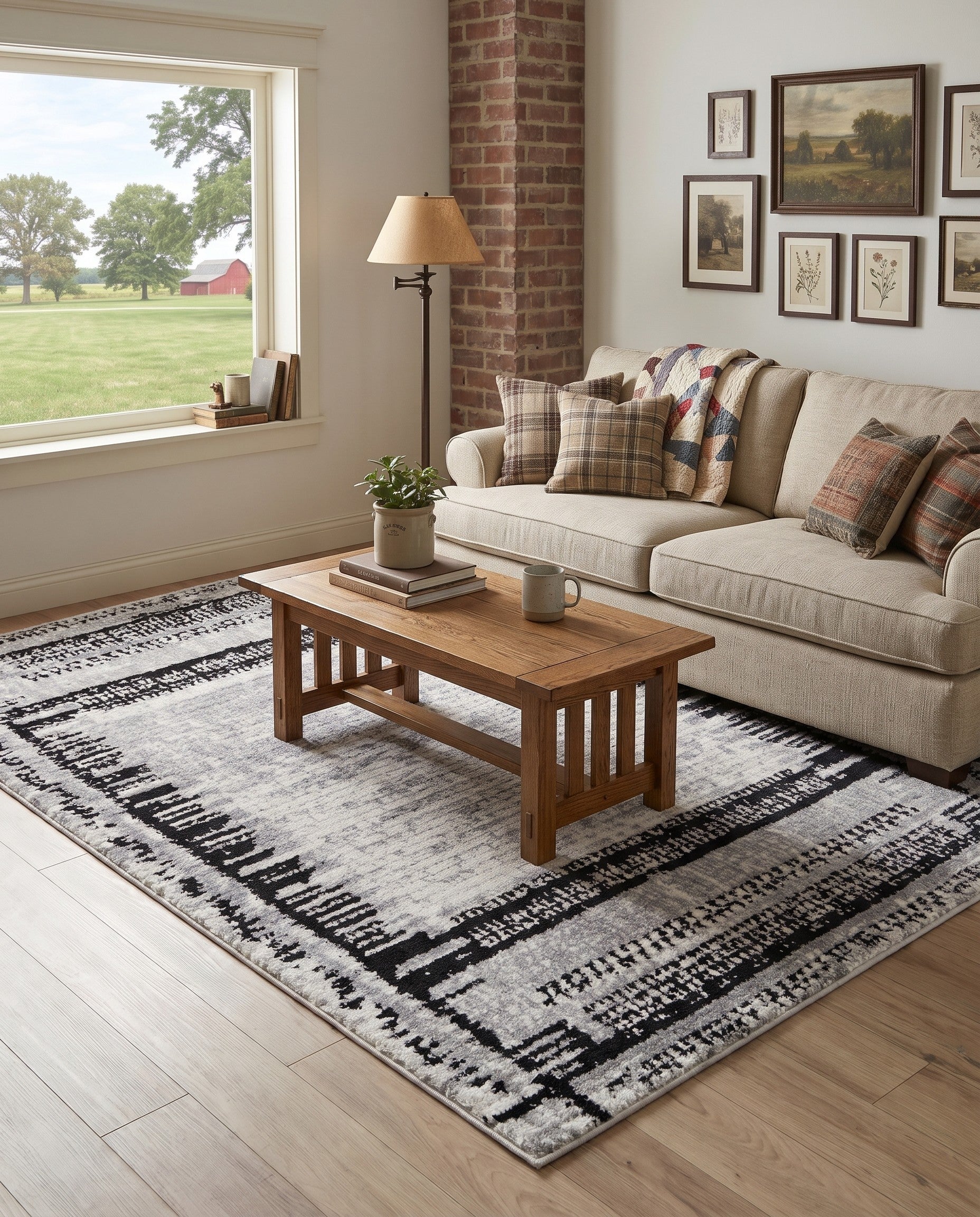 Black and White Tagine Rug