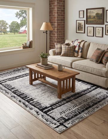 Black and White Tagine Rug