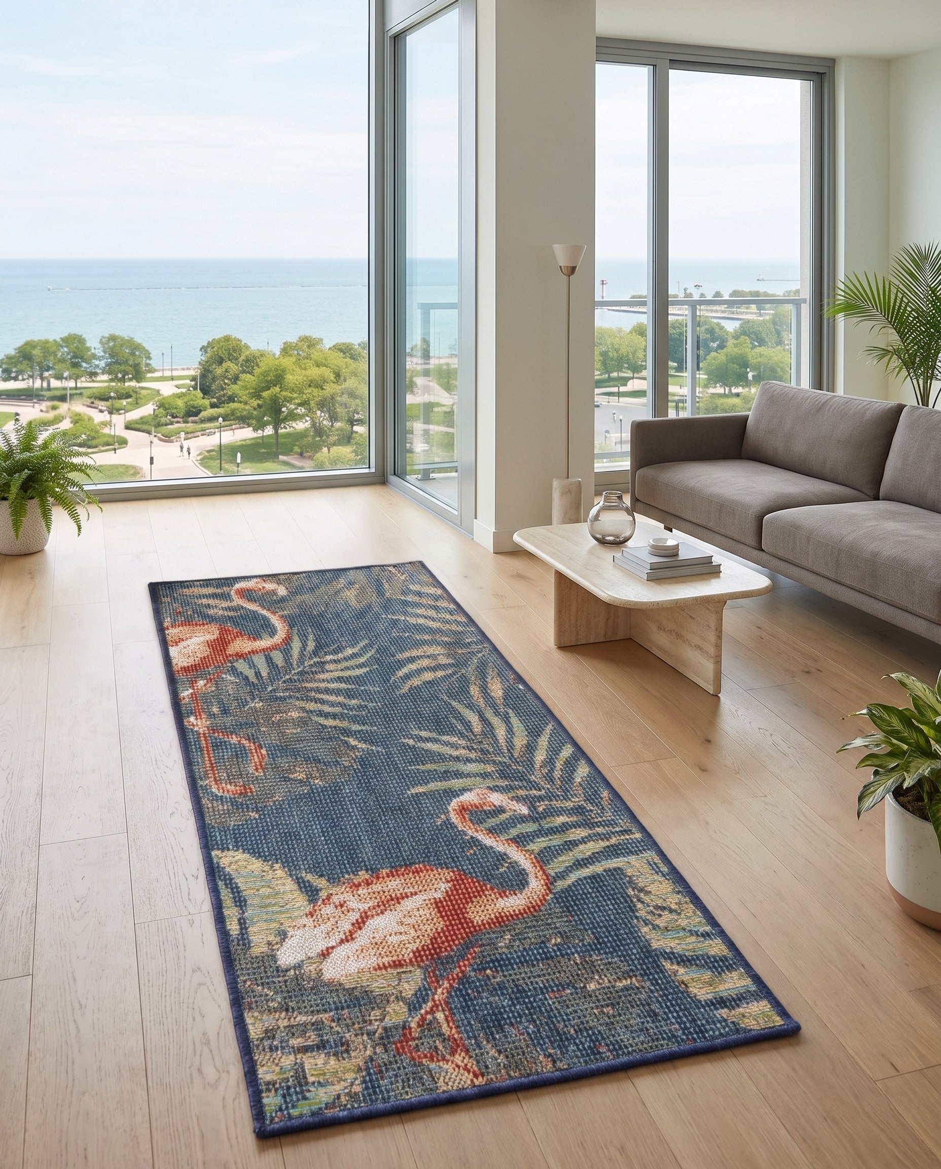 2' x 4' Easy-Clean Baja Indoor / Outdoor Runner Rug
