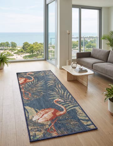 2' x 4' Easy-Clean Baja Indoor / Outdoor Runner Rug