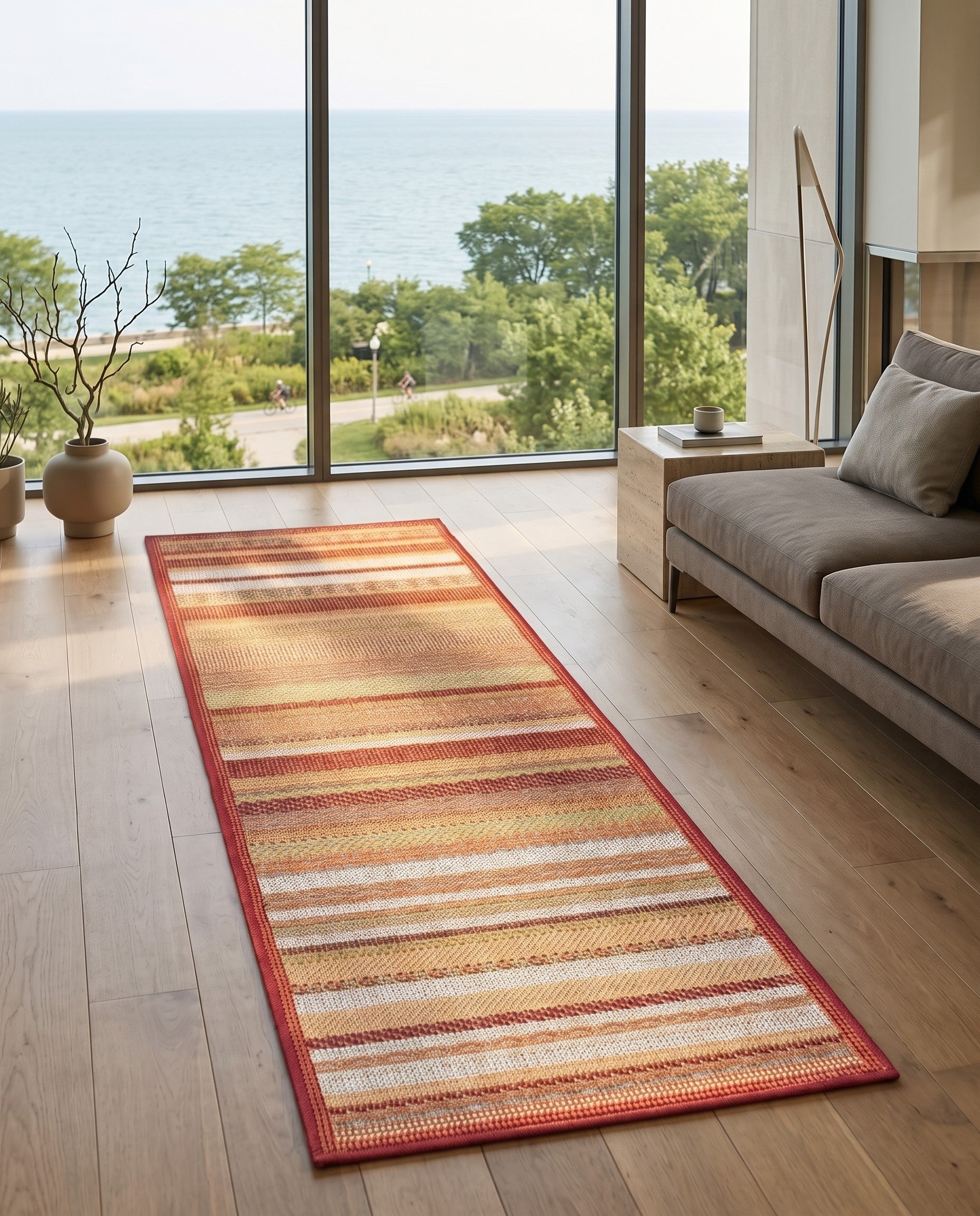 2' x 6' Easy-Clean Baja Indoor / Outdoor Runner Rug
