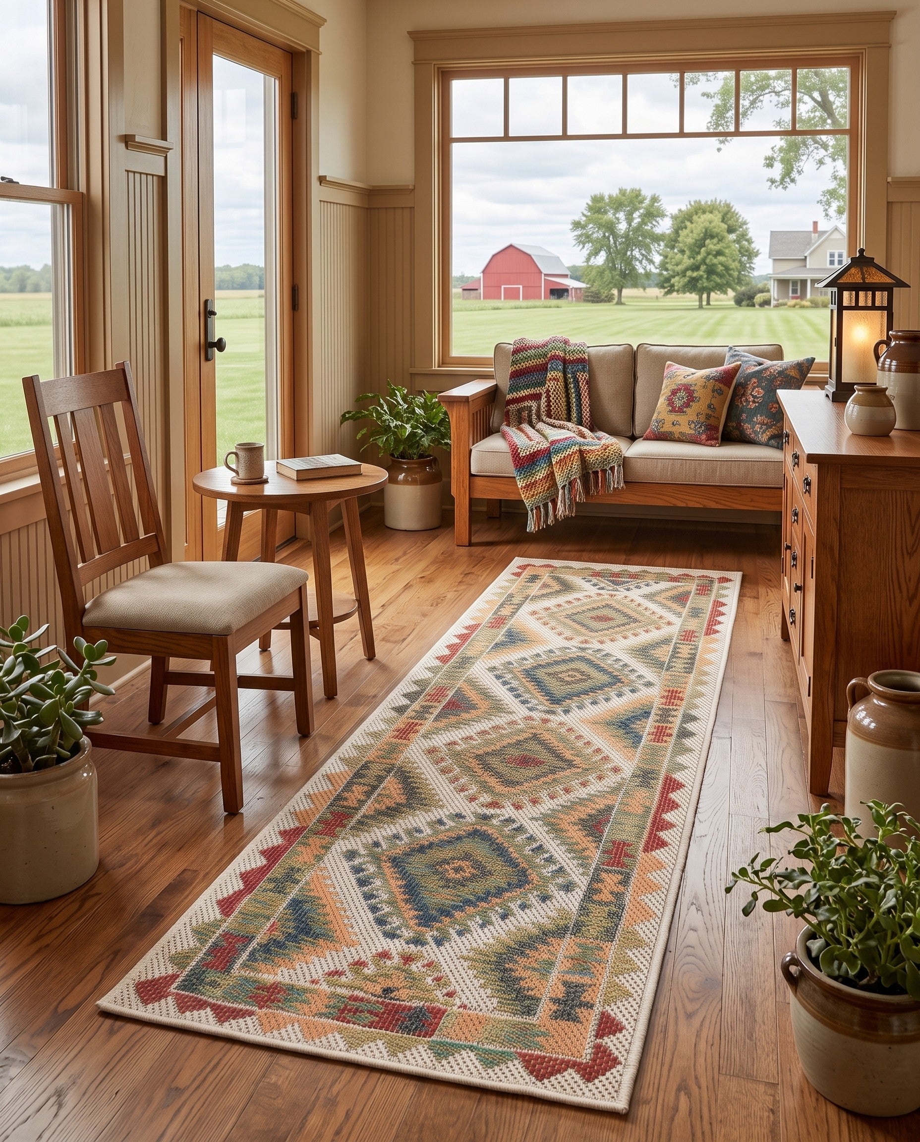 2' x 6' Easy-Clean Baja Indoor / Outdoor Runner Rug
