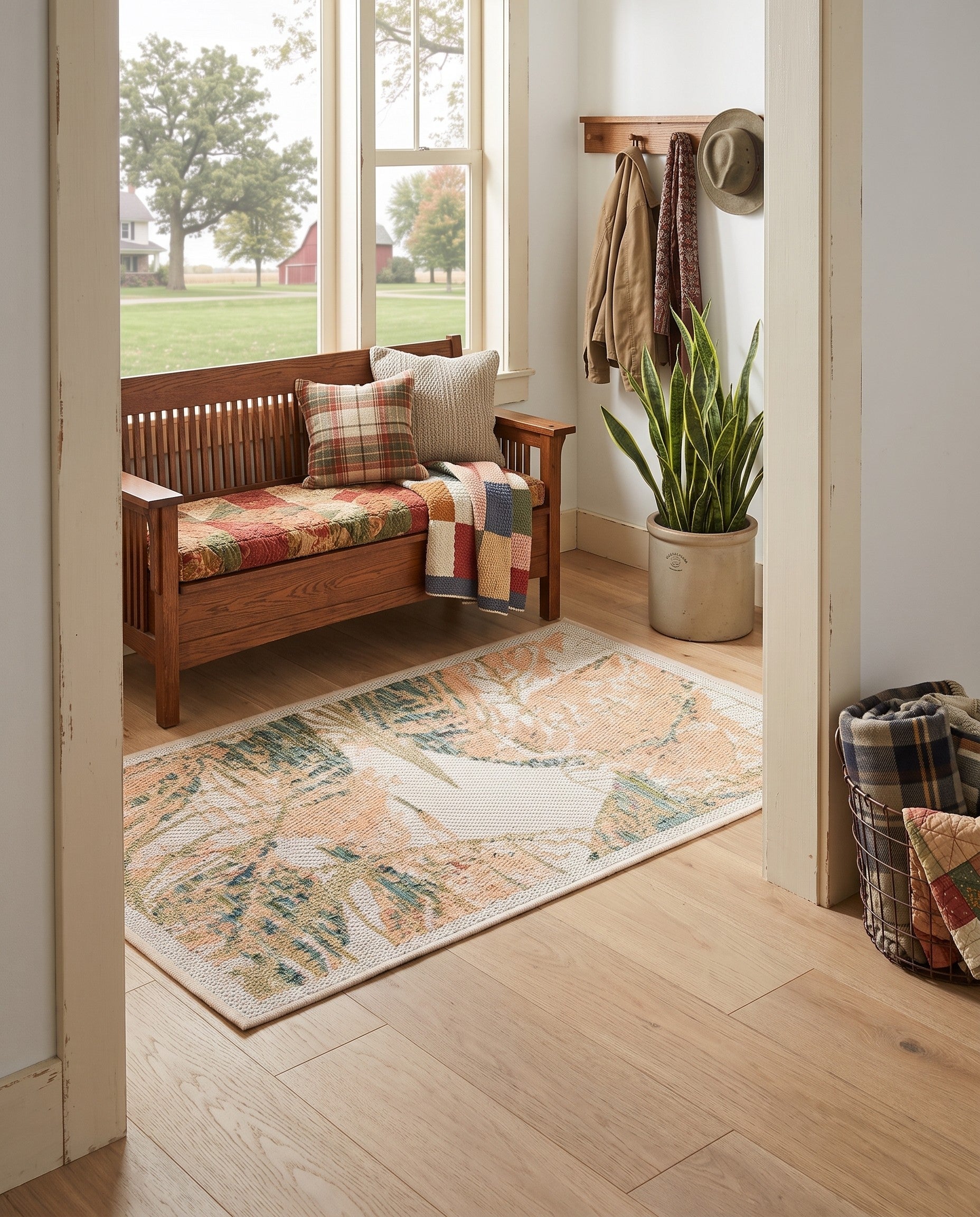 Ivory Easy-Clean Baja Indoor / Outdoor Rug