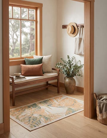 Ivory Easy-Clean Baja Indoor / Outdoor Rug