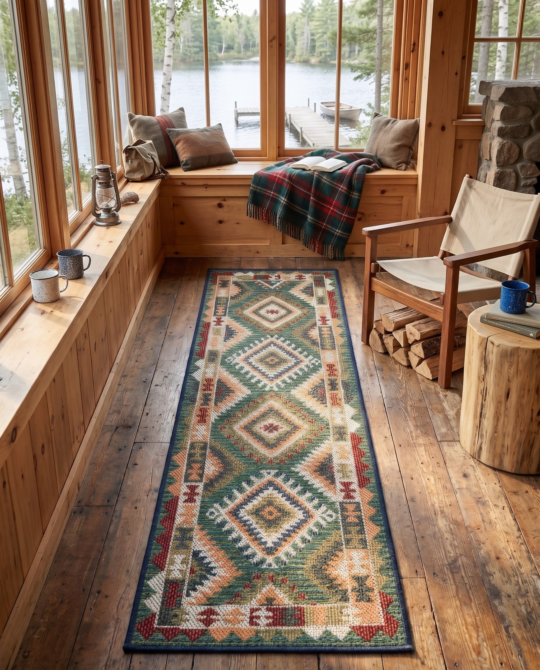2' x 6' Easy-Clean Delfina Baja Indoor / Outdoor Runner Rug