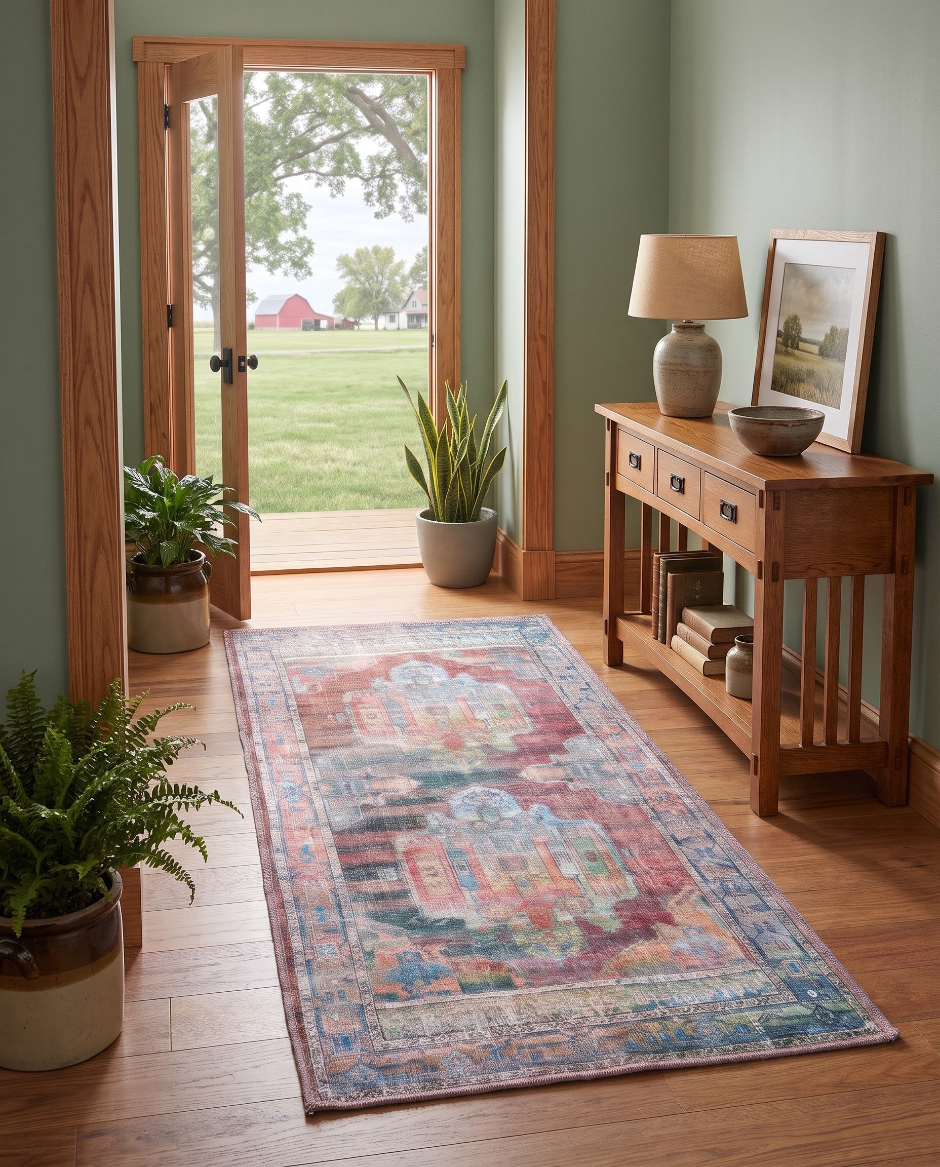 2' x 4' Washable Maahru Runner Rug