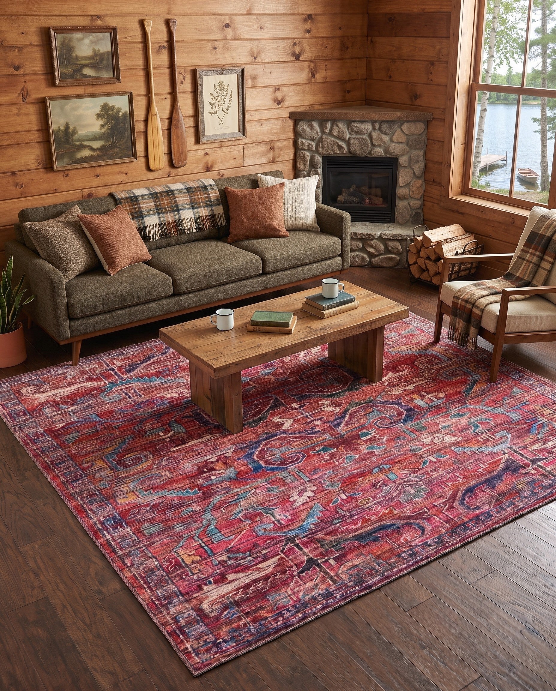 7' 10 x 7' 10 Washable Maahru Square Rug