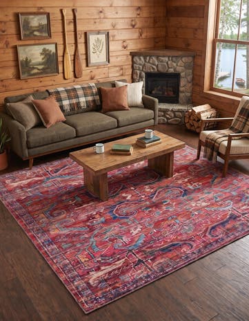 7' 10 x 7' 10 Washable Maahru Square Rug