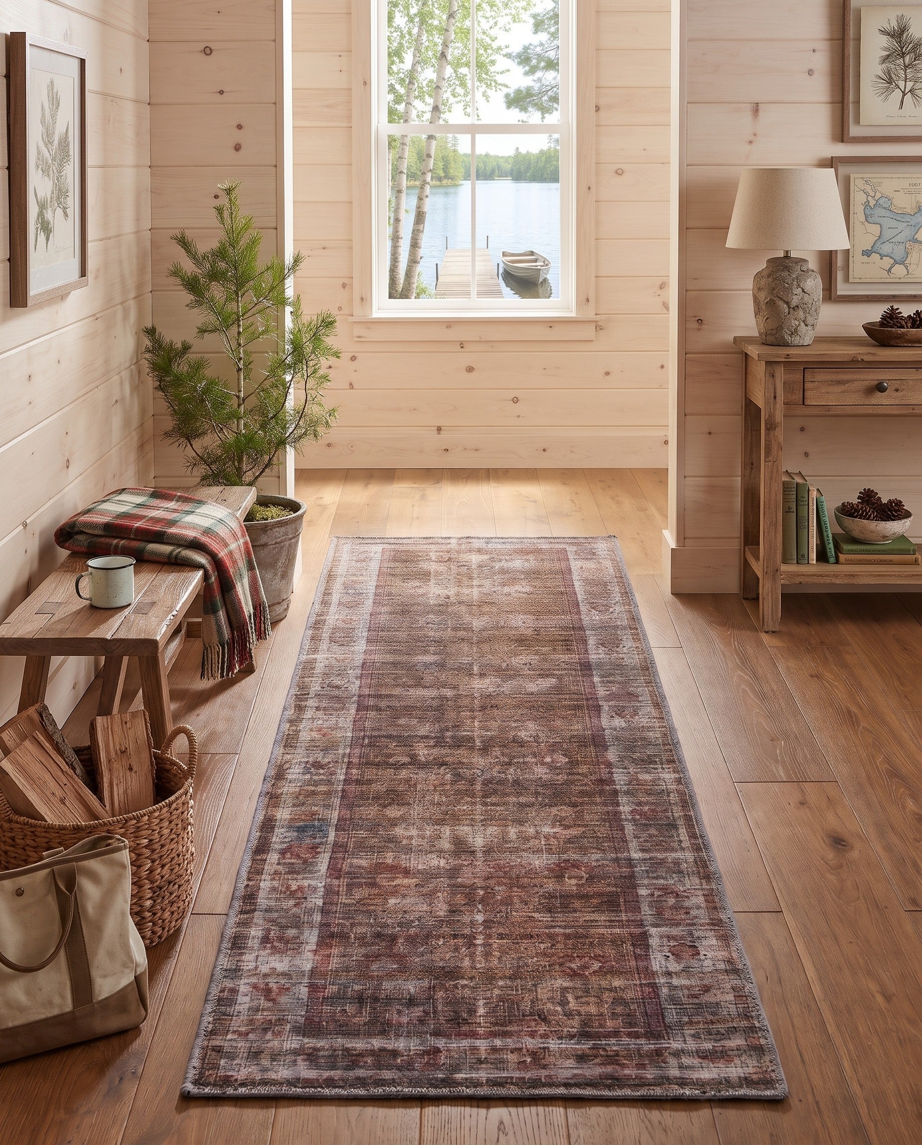 2' x 8' Washable Nostalgia Runner Rug