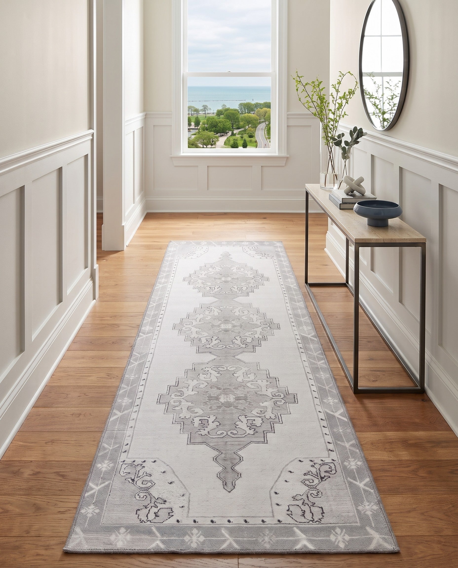 2' 6 x 10' Washable Timeless Runner Rug
