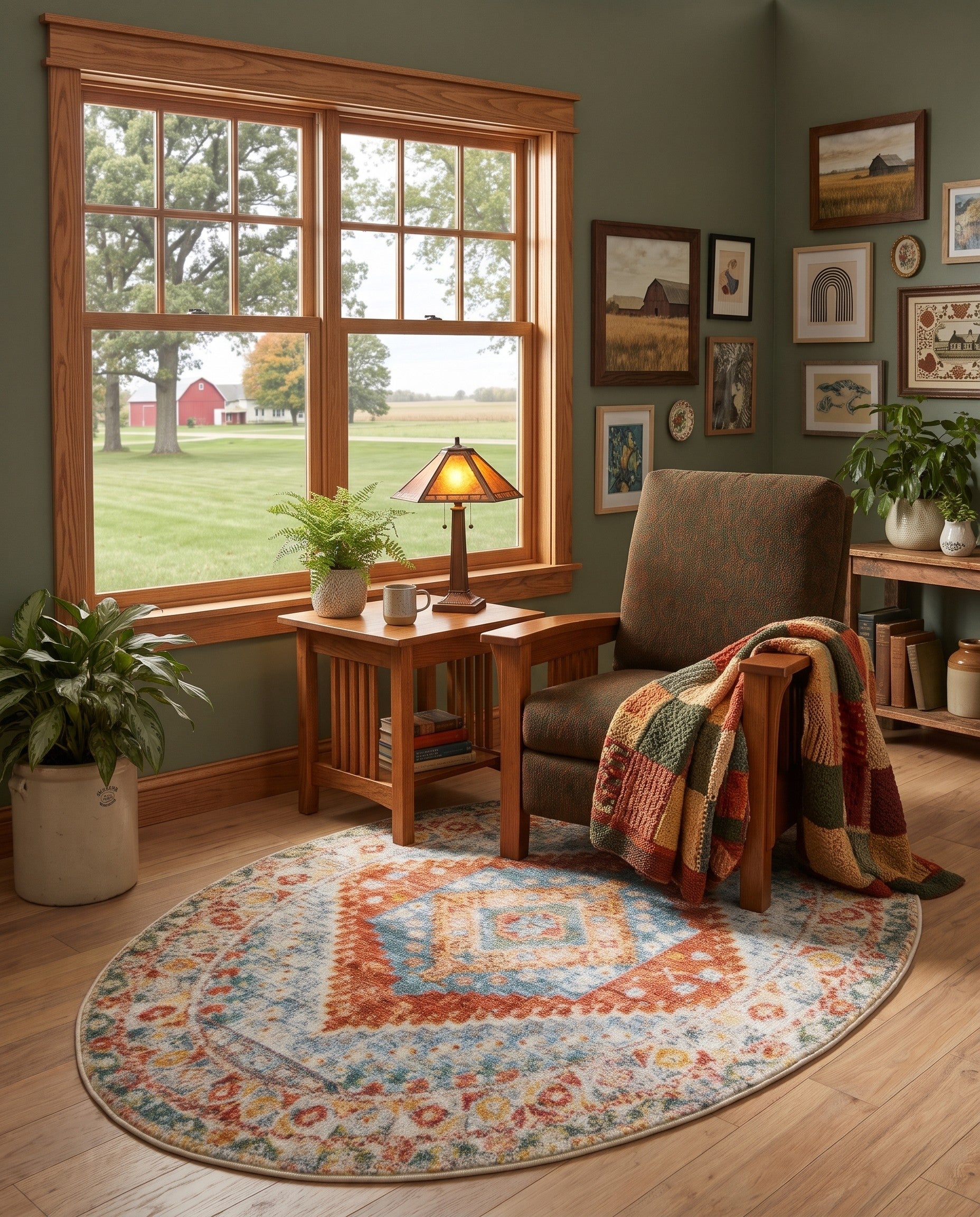 Salmon Pink Paragon Oval Rug