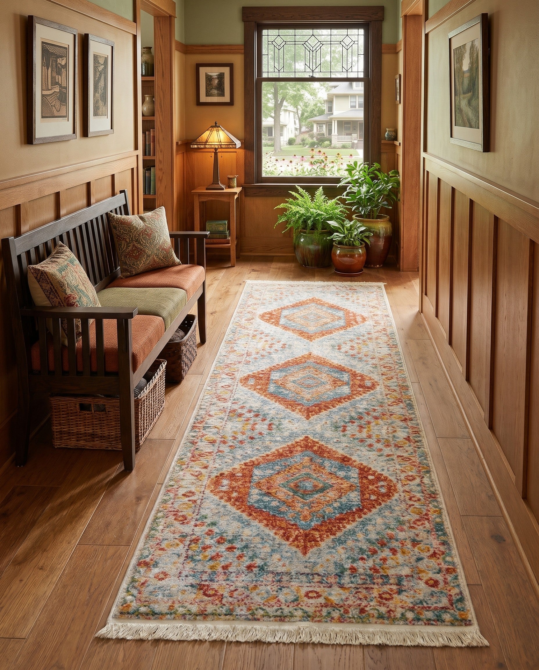 Salmon Pink Paragon Runner Rug