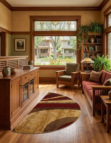Beige Cafe Hearth Rug