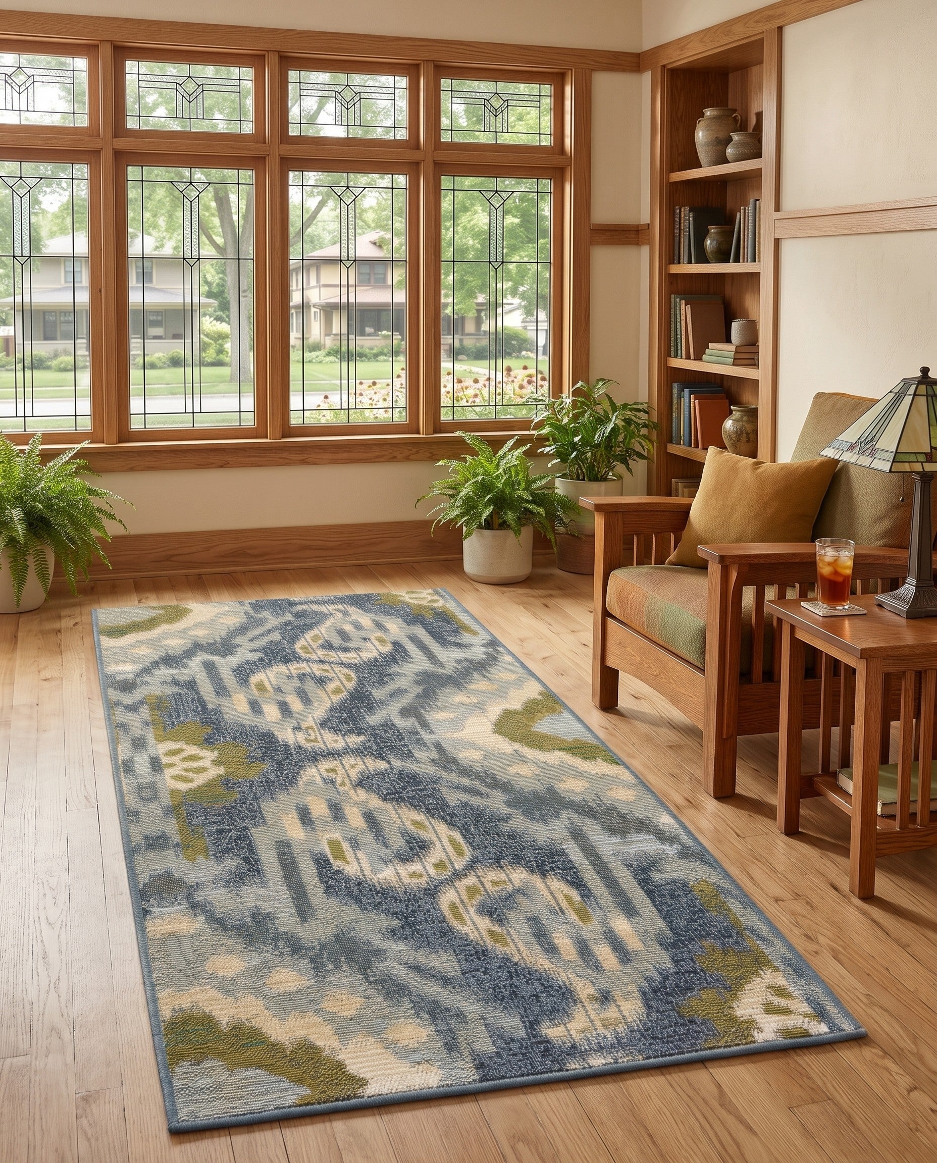 2' x 4' Easy-Clean Modern Indoor / Outdoor Runner Rug