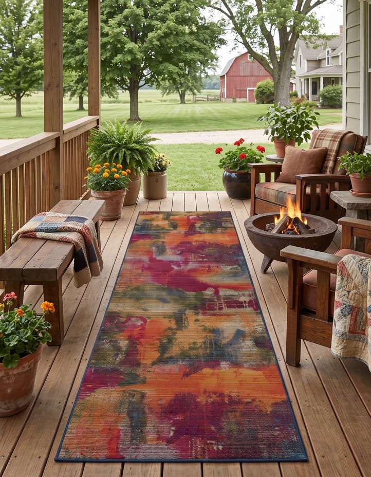 2' 7 x 10' Easy-Clean Modern Indoor / Outdoor...