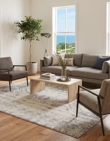 Ivory and Gray Lennon Rug