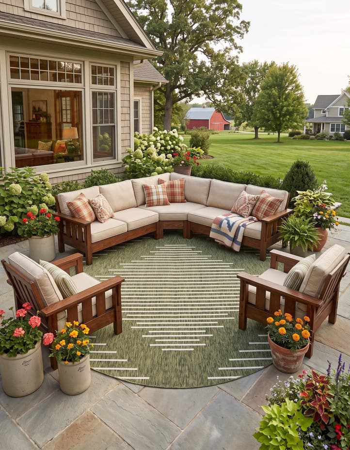 13' x 13' Easy-Clean Modern Indoor / Outdoor...