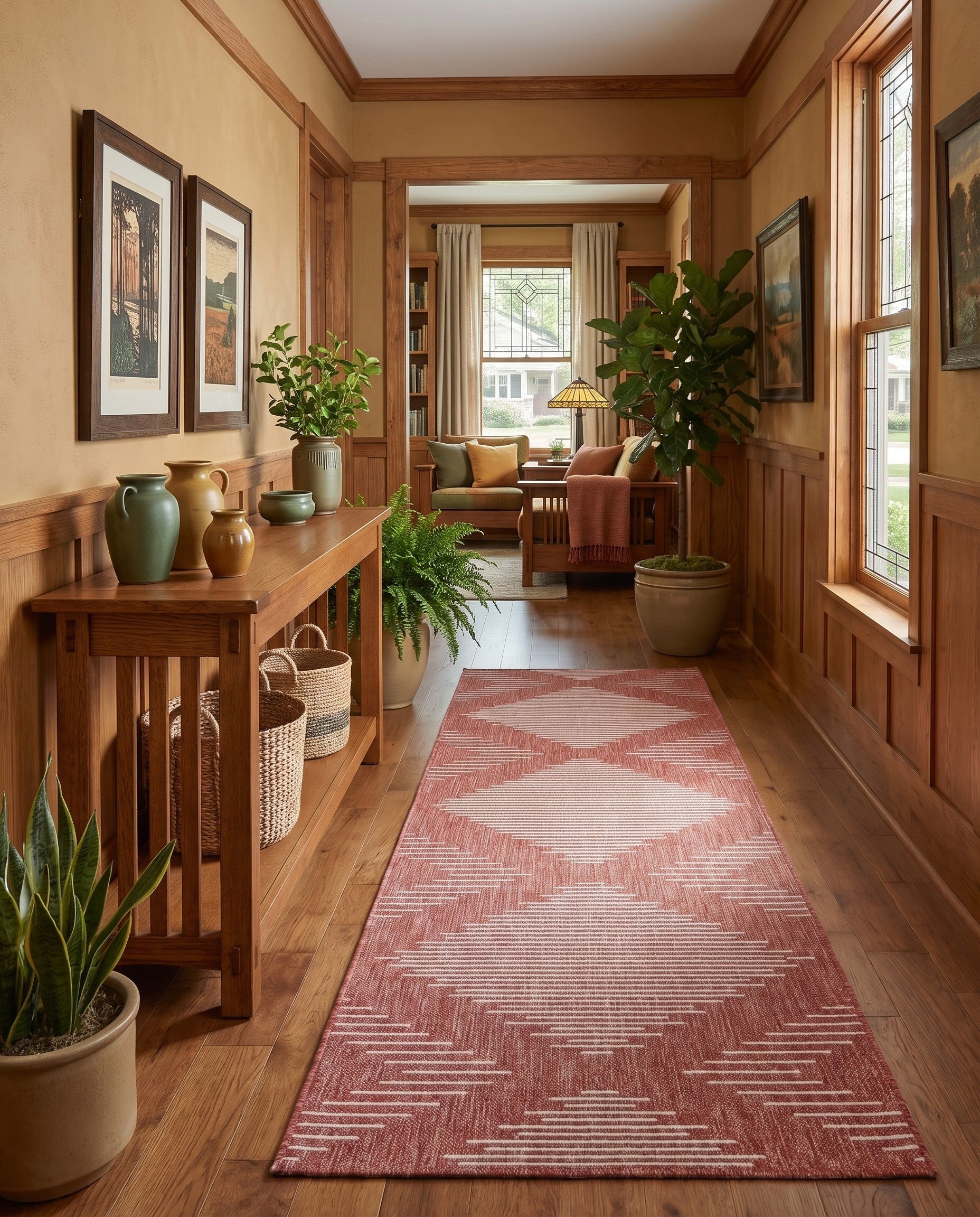 2' x 8' Easy-Clean Winslow Modern Indoor / Outdoor Runner Rug