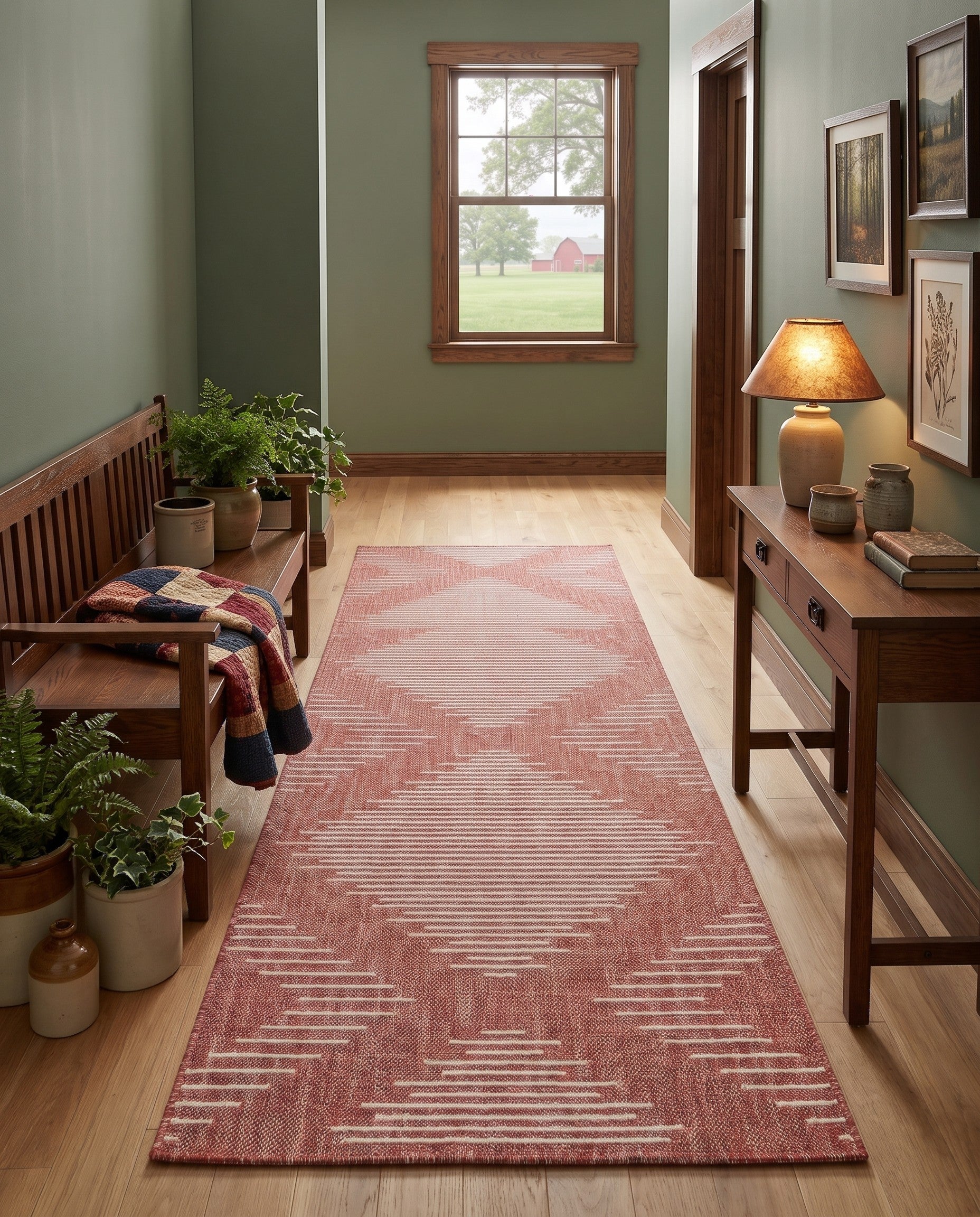 2' x 8' Easy-Clean Winslow Modern Indoor / Outdoor Runner Rug