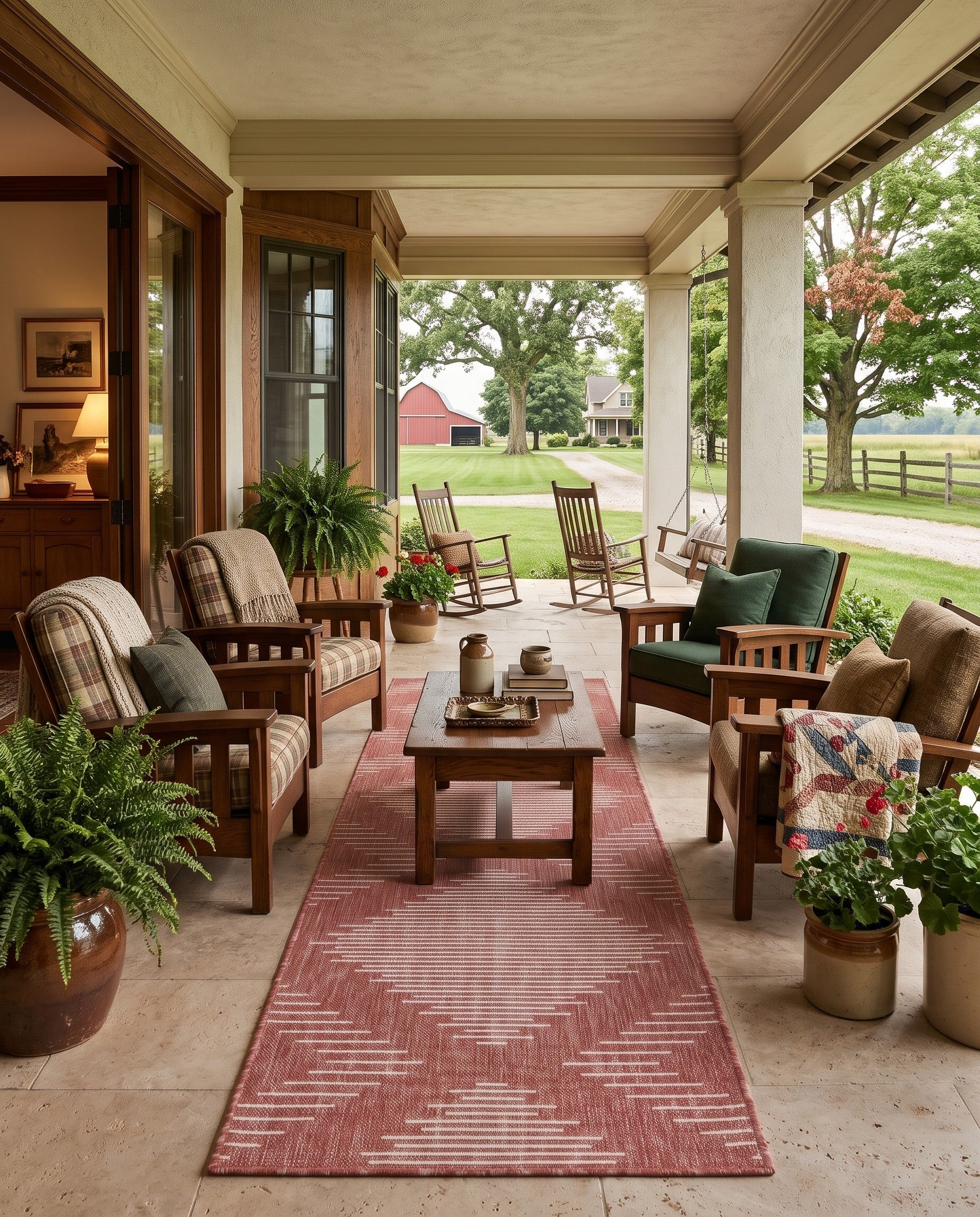 2' x 8' Easy-Clean Winslow Modern Indoor / Outdoor Runner Rug