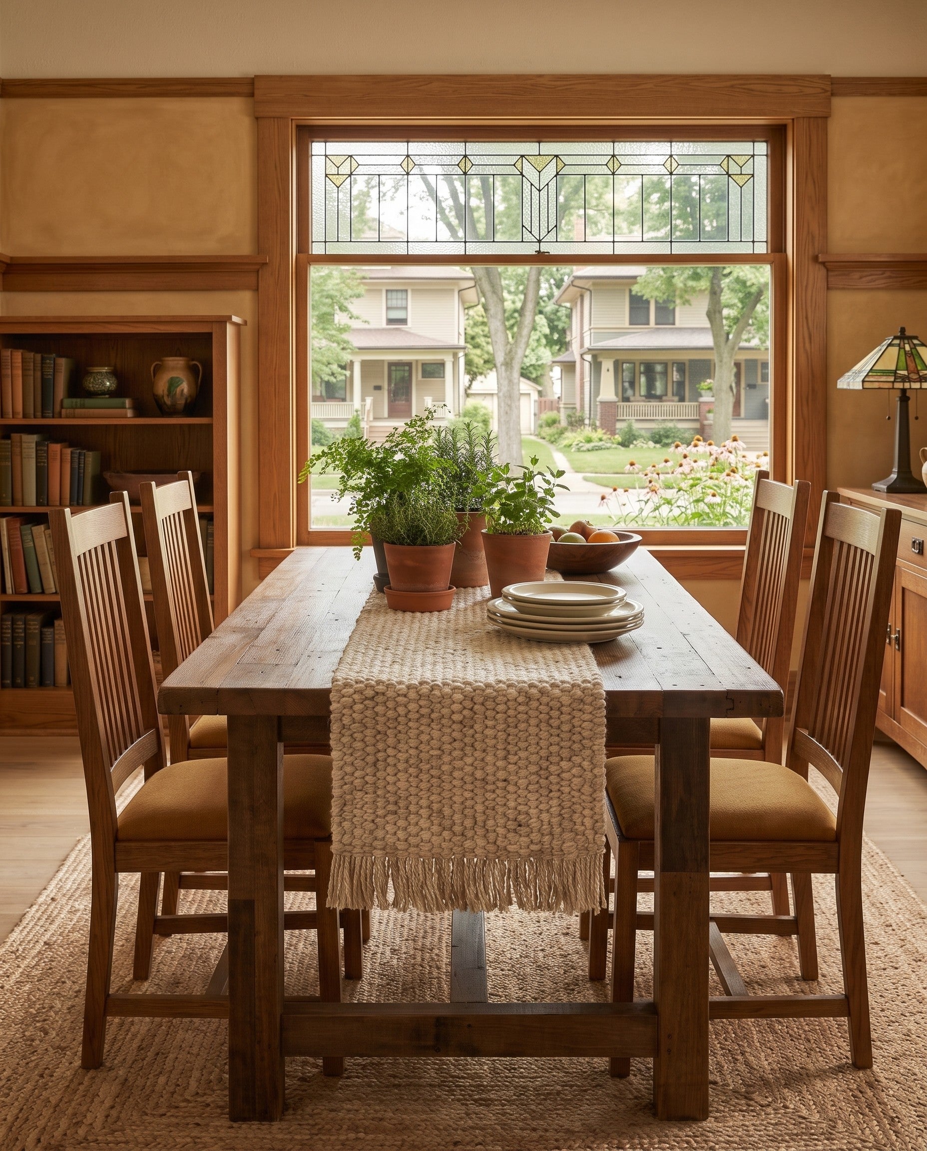 Ivory Hand Woven Chunky Jute Table Runner Rug